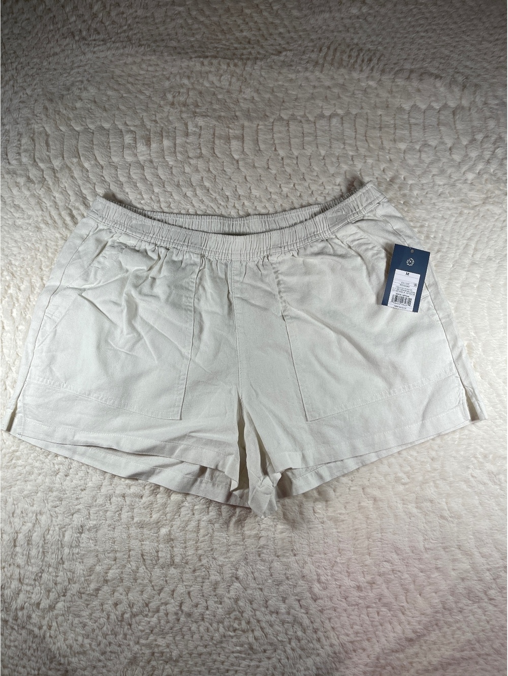 Universal Thread Women's Cream Elastic Waist Shorts Size M